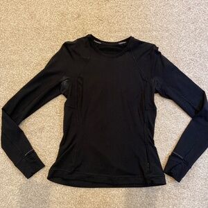 Lululemon  It’s Rulu Long Sleeve Shirt, size L, Black